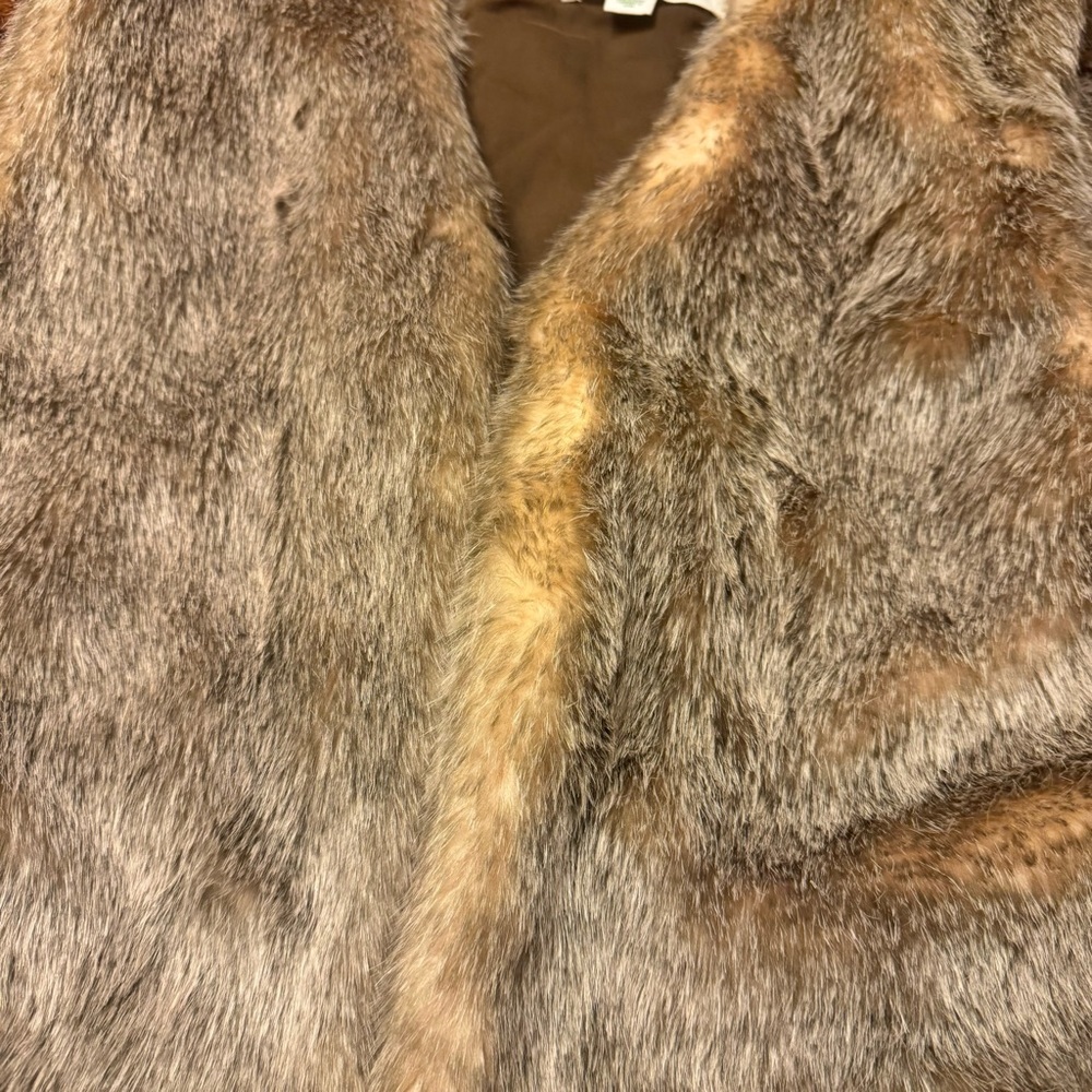 Aerie Faux Fur Vest in Chocolate Brown - Picture 5 of 6
